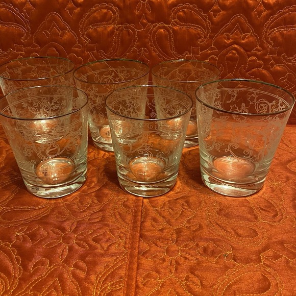 Set Of 4 Mikasa Tyler Florence Chef\'s White DOUBLE OLD FASHIONED Glasses Whiskey